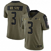 Nike Seattle Seahawks 3 Russell Wilson 2021 Olive Salute To Service Limited Jersey Dyin,baseball caps,new era cap wholesale,wholesale hats